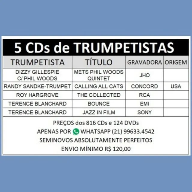 5 Cds de Trumpetistas - dois importados - Foto 4