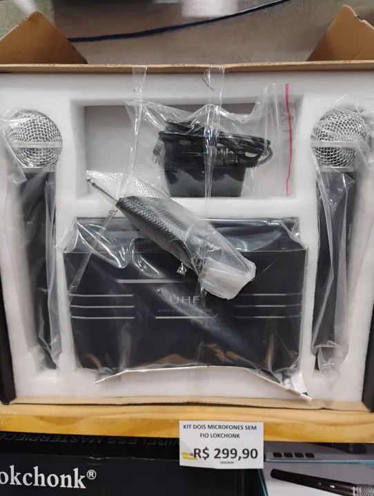 Kit 2 Microfones Sem Fio UHF