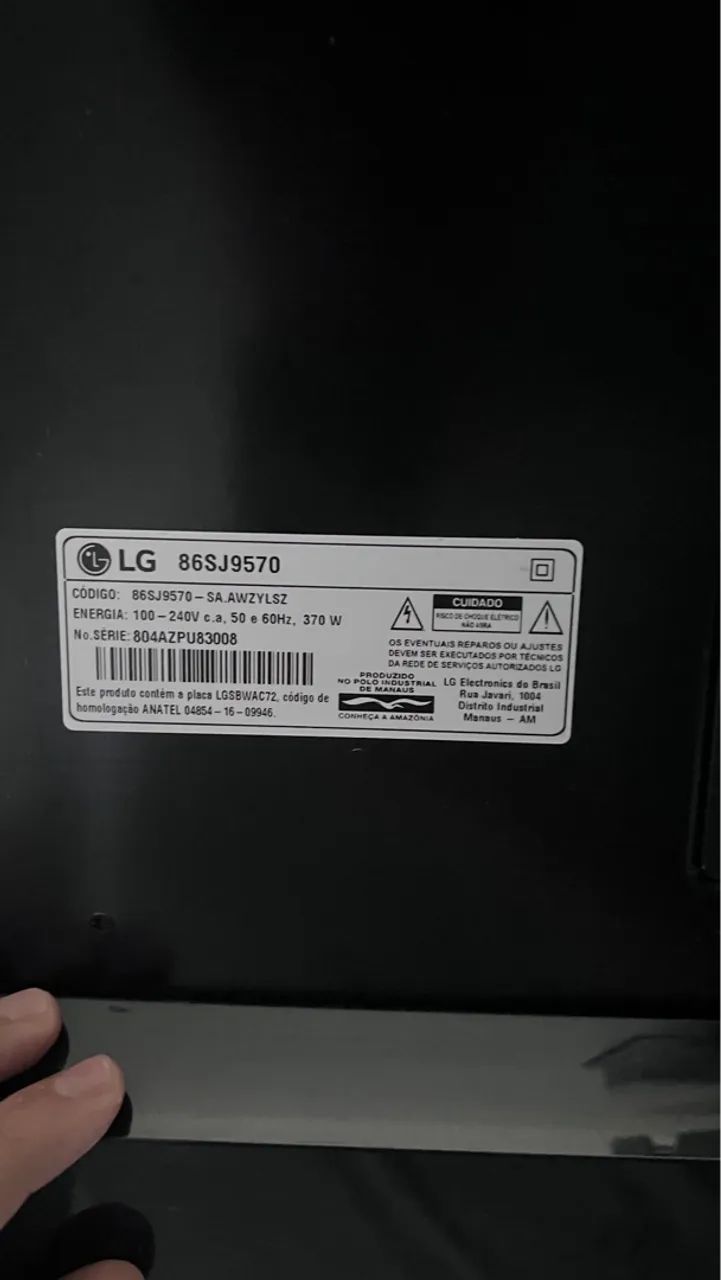 TV LG 86 polegadas APENAS COM AVARIA LADO DIREITO - Foto 4