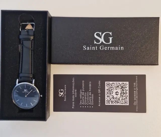 Relógio Masculino Couro Saint Germain Murray Full Preto 40mm