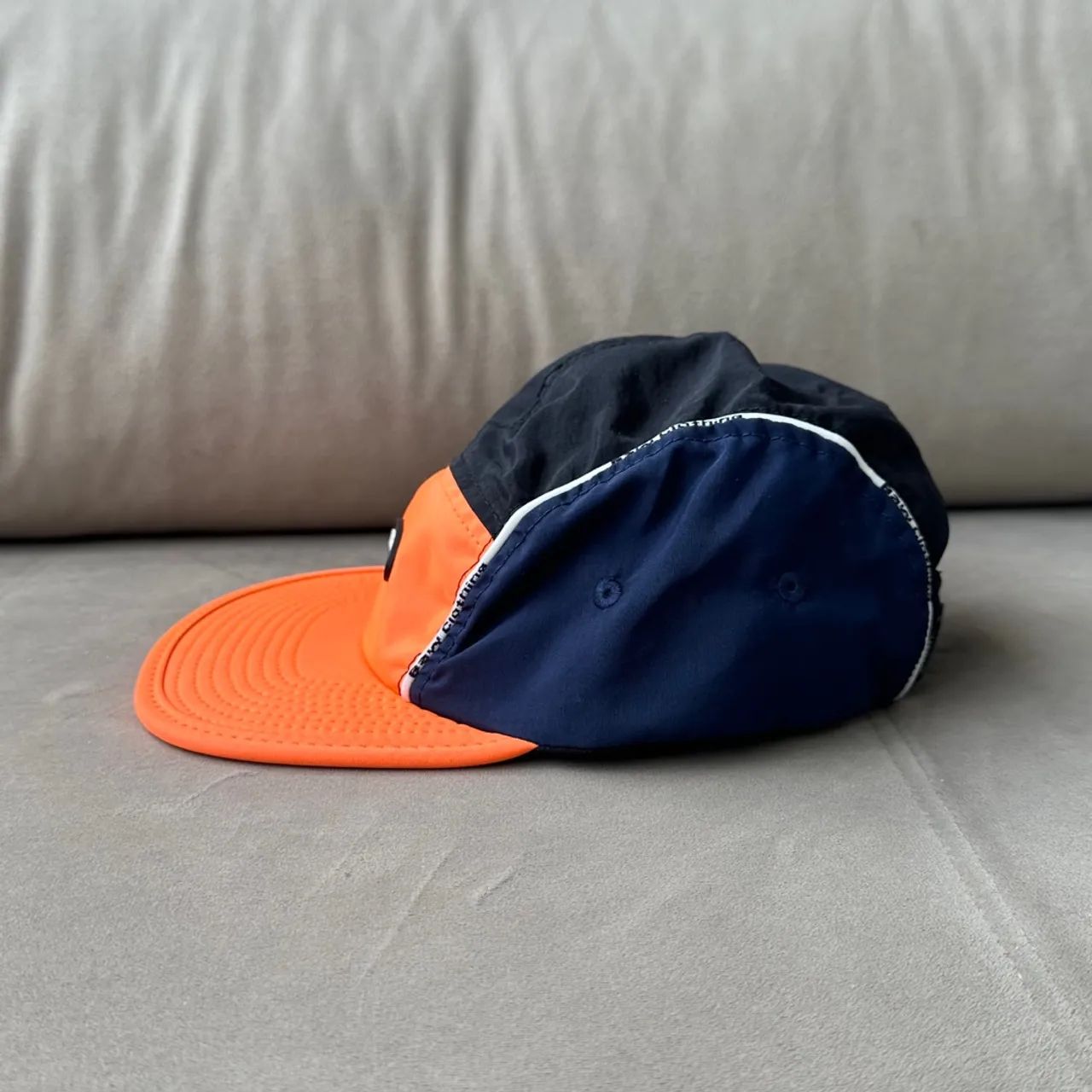 Boné 5 Five Panel Elipse Baw Clothing Laranja Preto e Azul Original - Foto 4