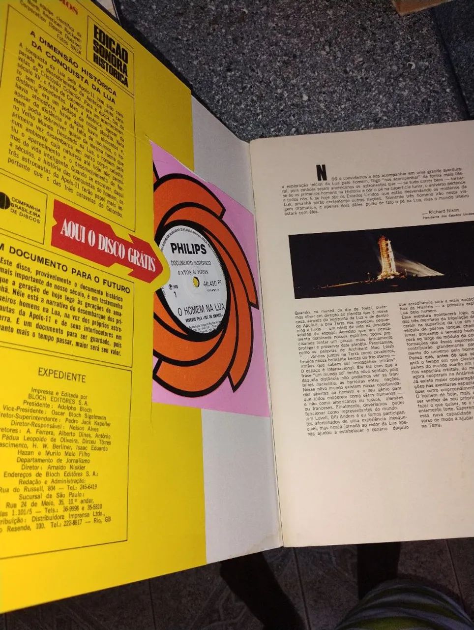 Revista fatos e fotos documentos histórico com disco  - Foto 2