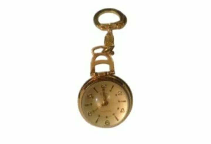 RELÓGIO DE BOLSO SUÍÇO, 17 RUBIS, E PLAQUÉ DE OURO, MARCA TICIN. - Foto 5