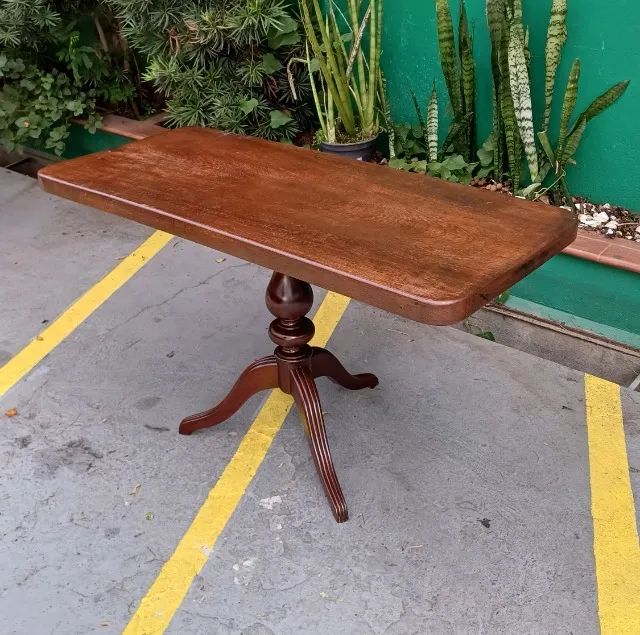 Mesa Orgânica Madeira Maciça Retangular