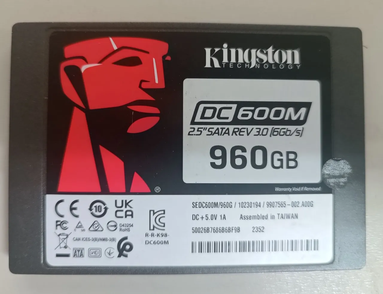 SSD Kingston DC600M 960GB - 2.5" SATA