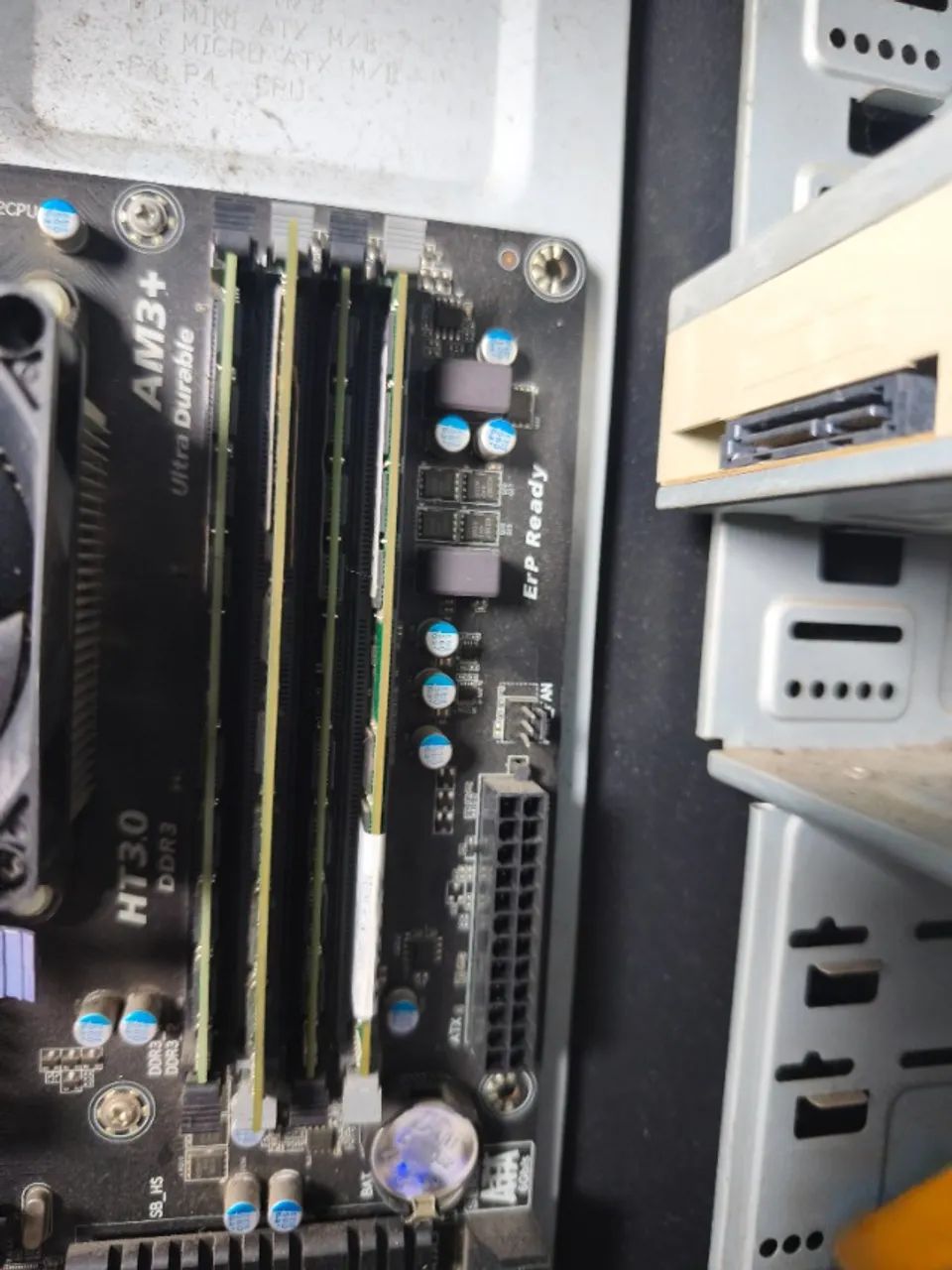 Kit Placa-mãe, processador Fx8300, memória 32gb, gabinete gamer vemelho e preto, 3fans  - Foto 6