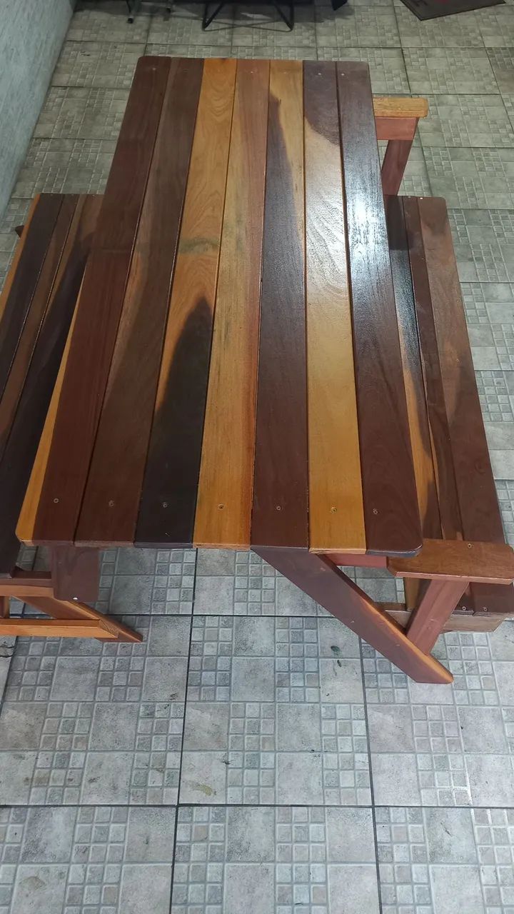 Torrando bancos que viram mesas de Madeira Maciça (ipê)  - Foto 3