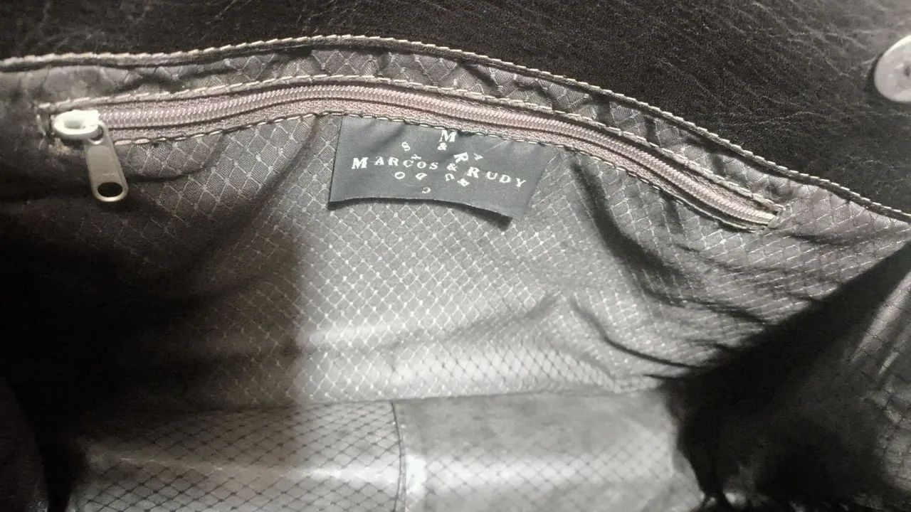 Bolsa de ombro Marcos & Rudy em couro marron - Foto 5