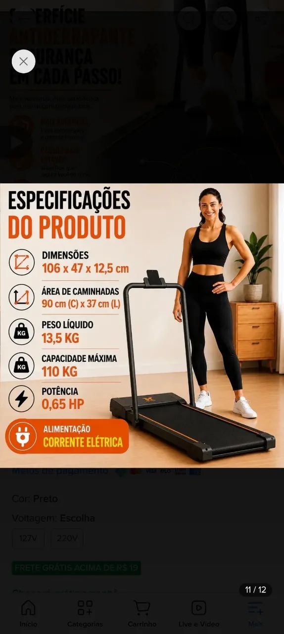 Esteira elétrica 