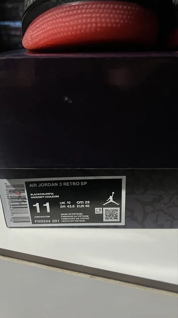 Tênis Jordan 3 Retro J Balvin Rio - Foto 4