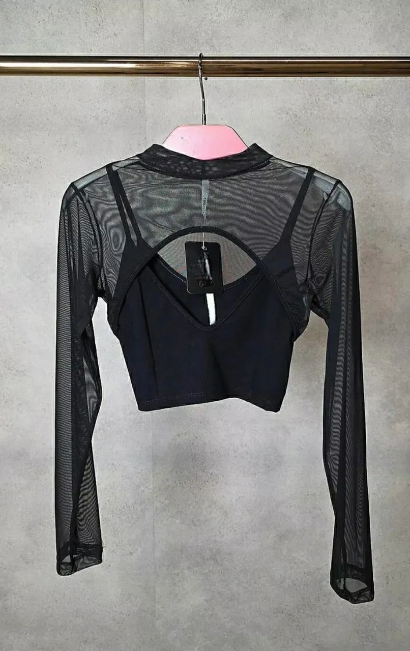 Top + Sobreposição em tule Conjunto Lindo - Foto 5