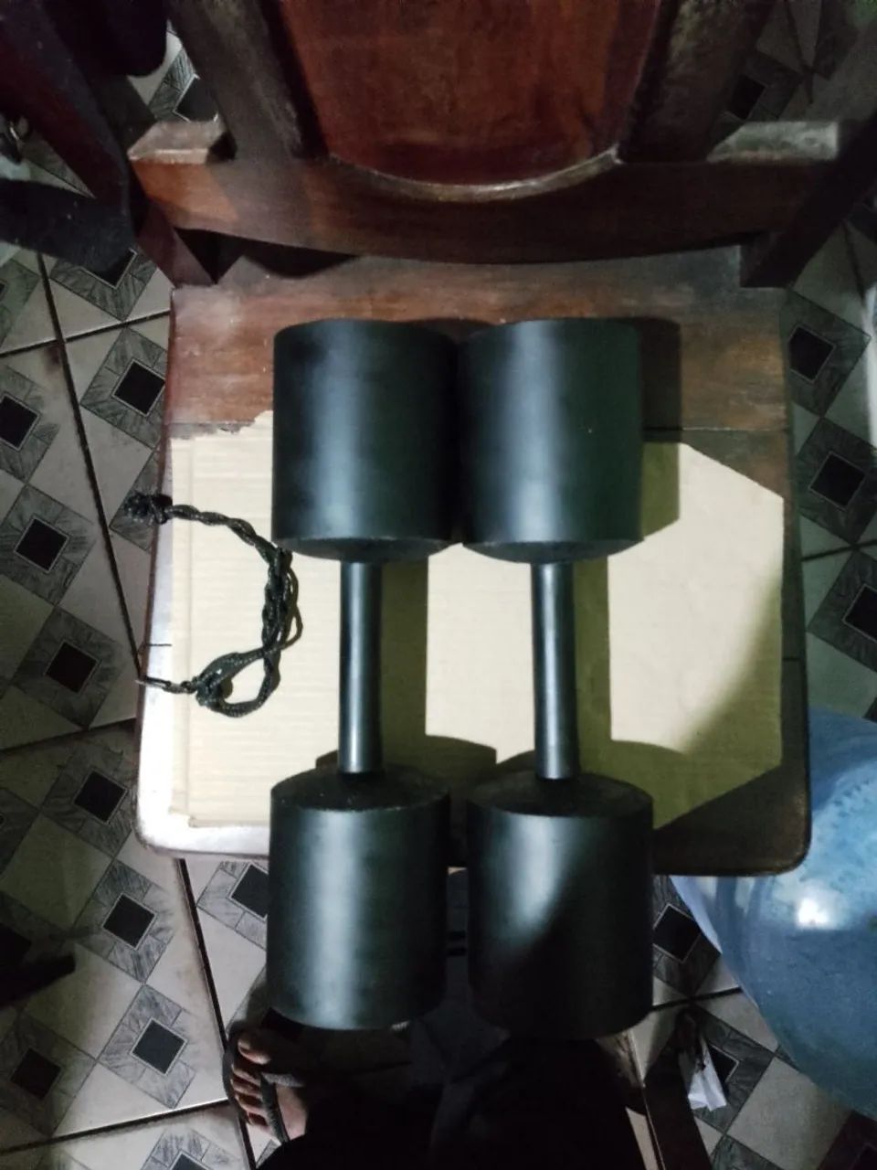 Halteres de PVC fixo 4,2kg cada  - Foto 3