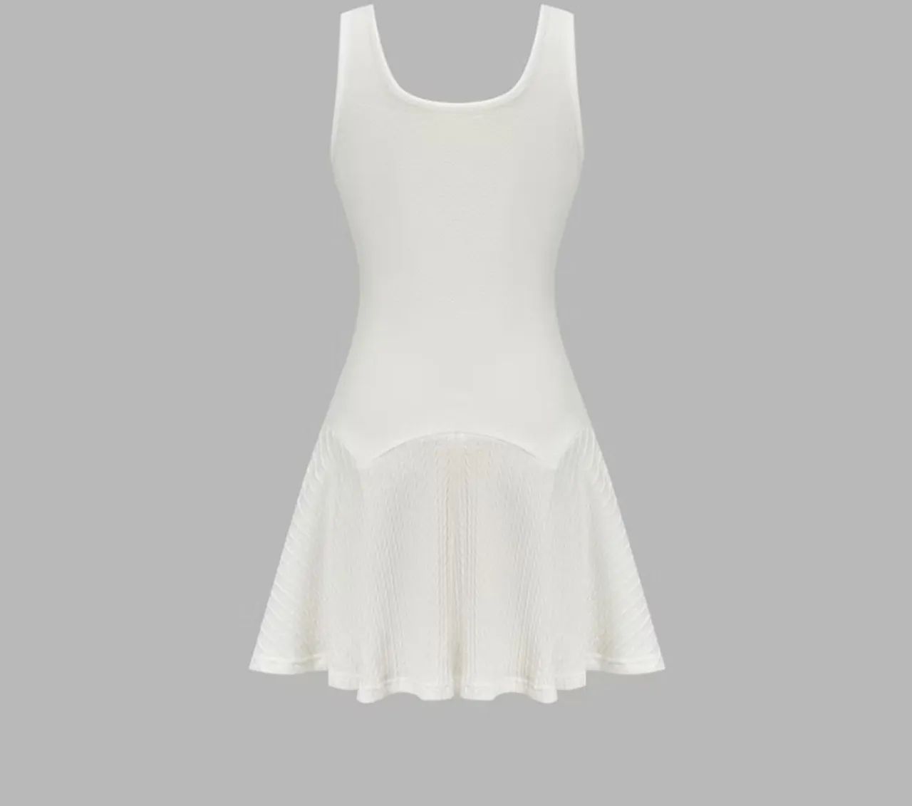 Vestido Drapeado Off White