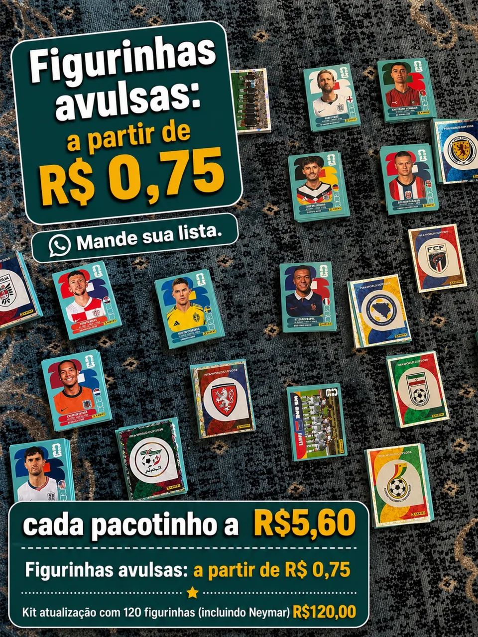 Figurinhas Avulsas Copa do Mundo 2026 - Foto 2