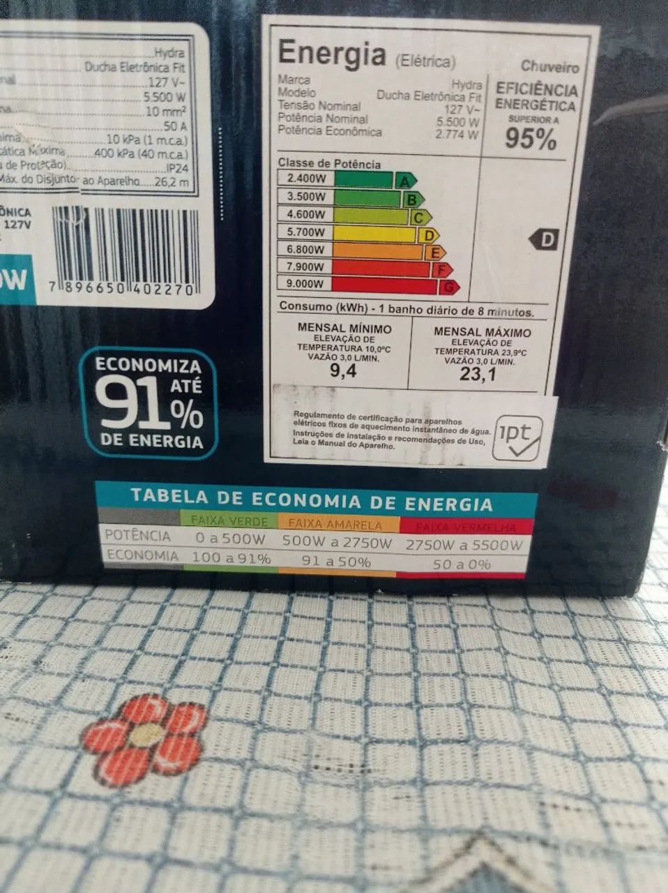 DUCHA ELETRÔNICA HIDRA FIT 127V - Foto 2