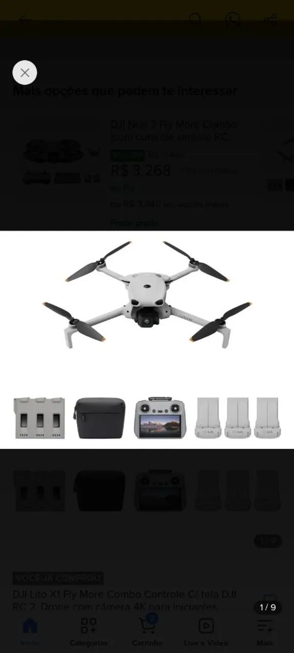 DRONE DJI LITO X1 COMBO FLY MORE 