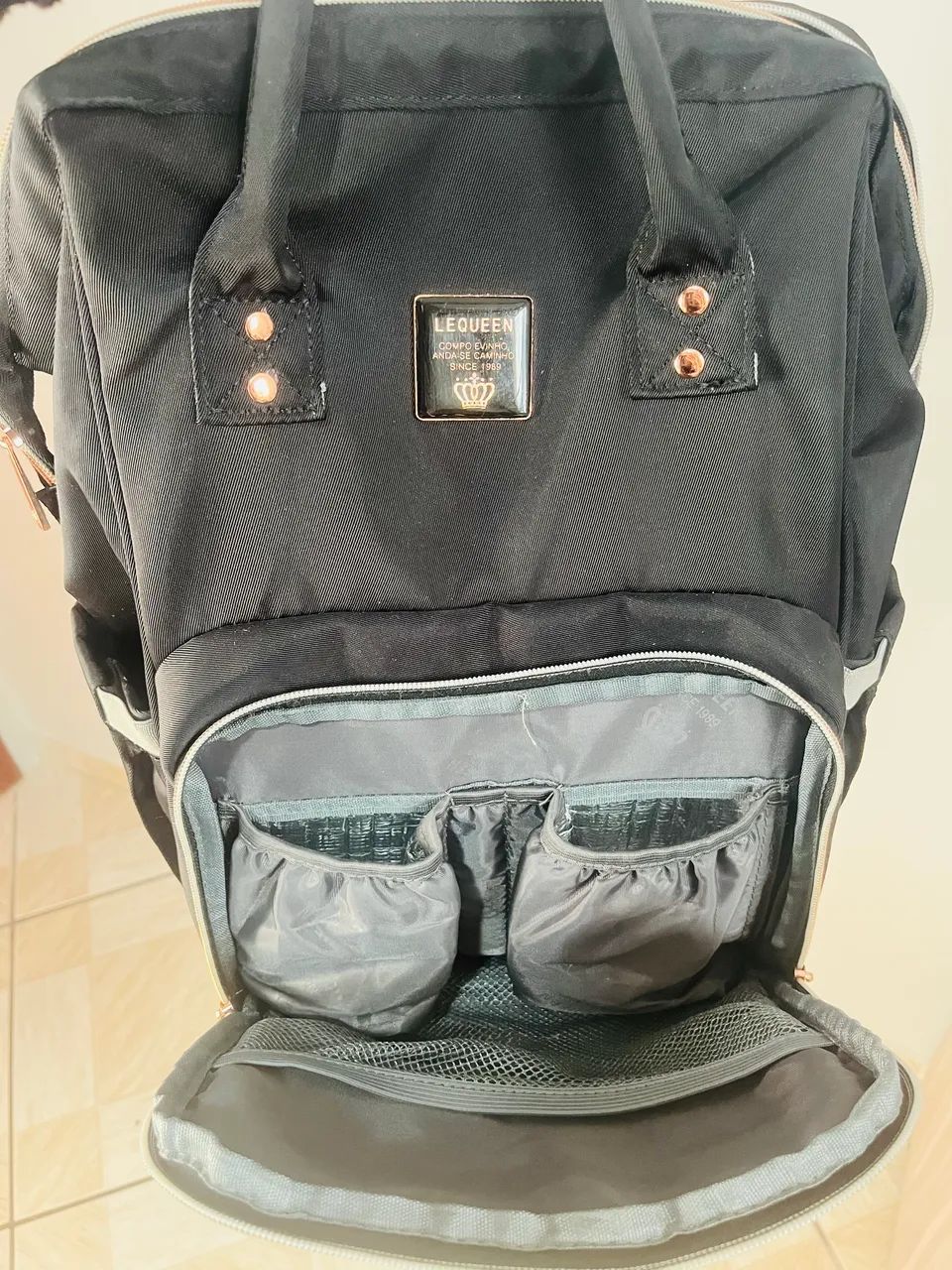 Bolsa mochila maternidade lequeen - Foto 3