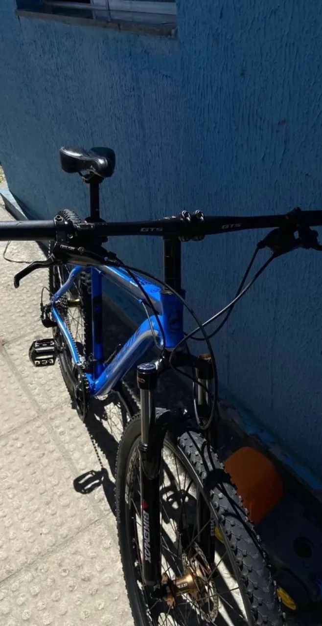 Bike aro 29 preta e azul 