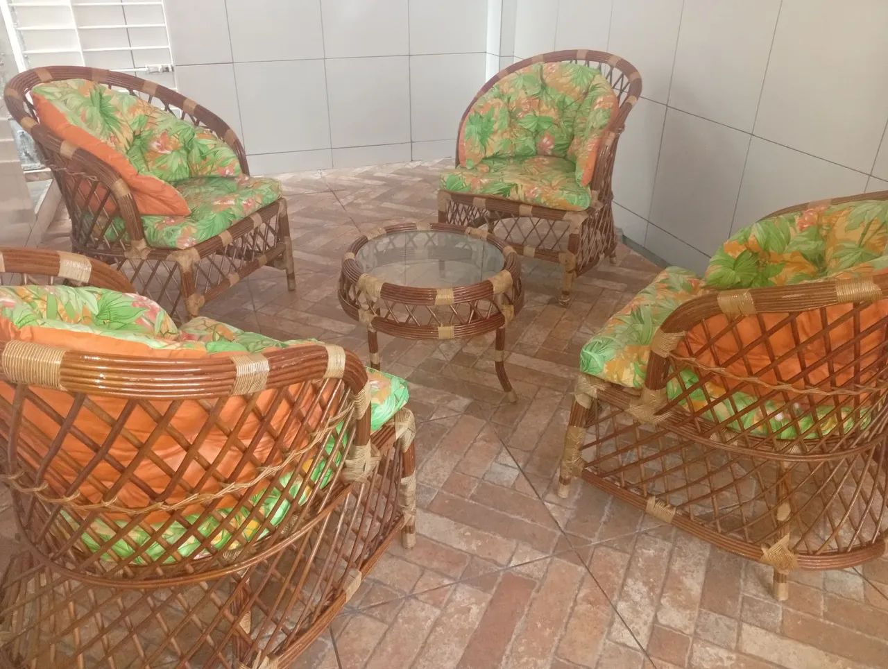 JG de terraço em vime