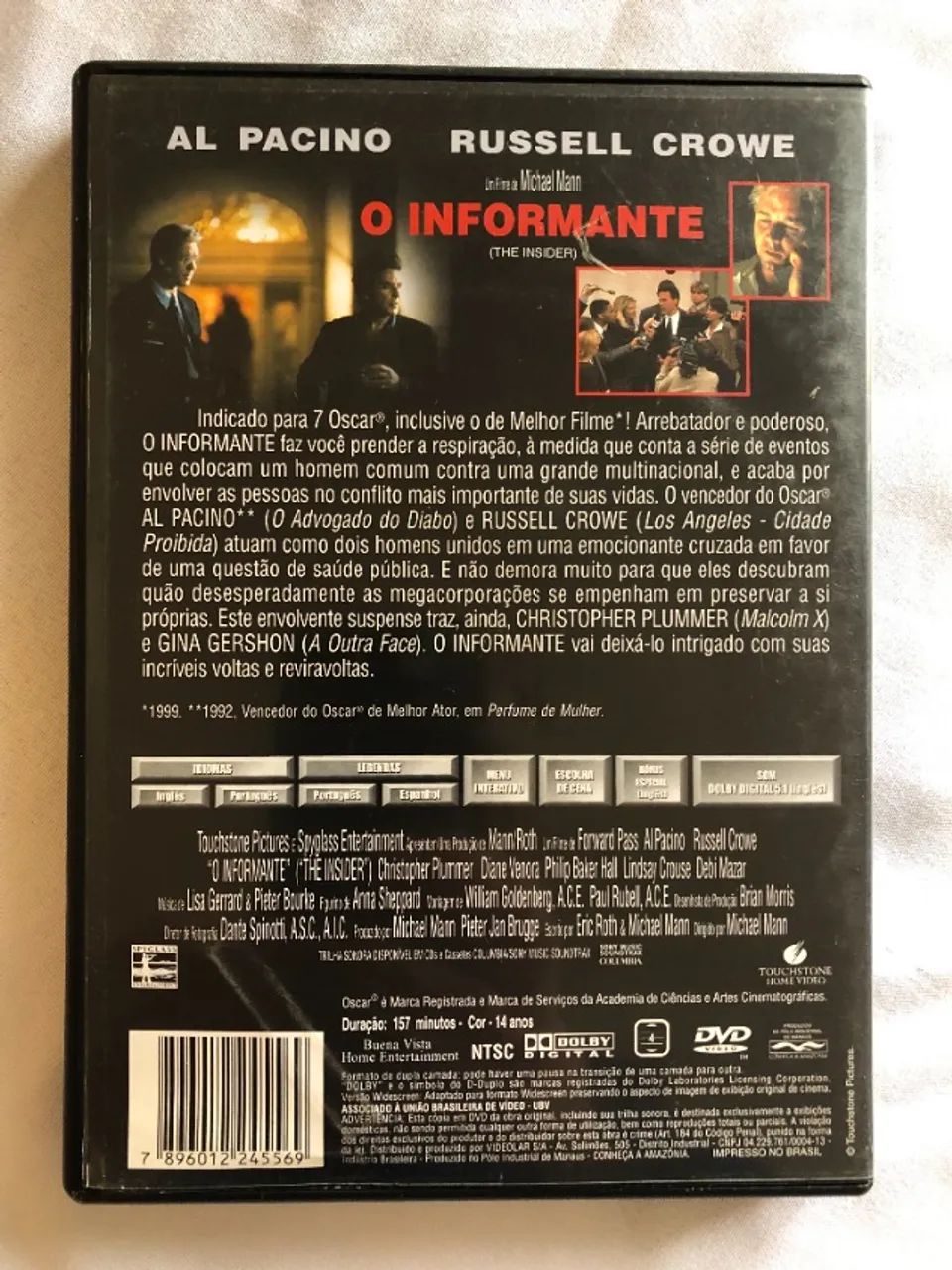 O Informante Al Pacino Russel Crowe - Dvd - Foto 3