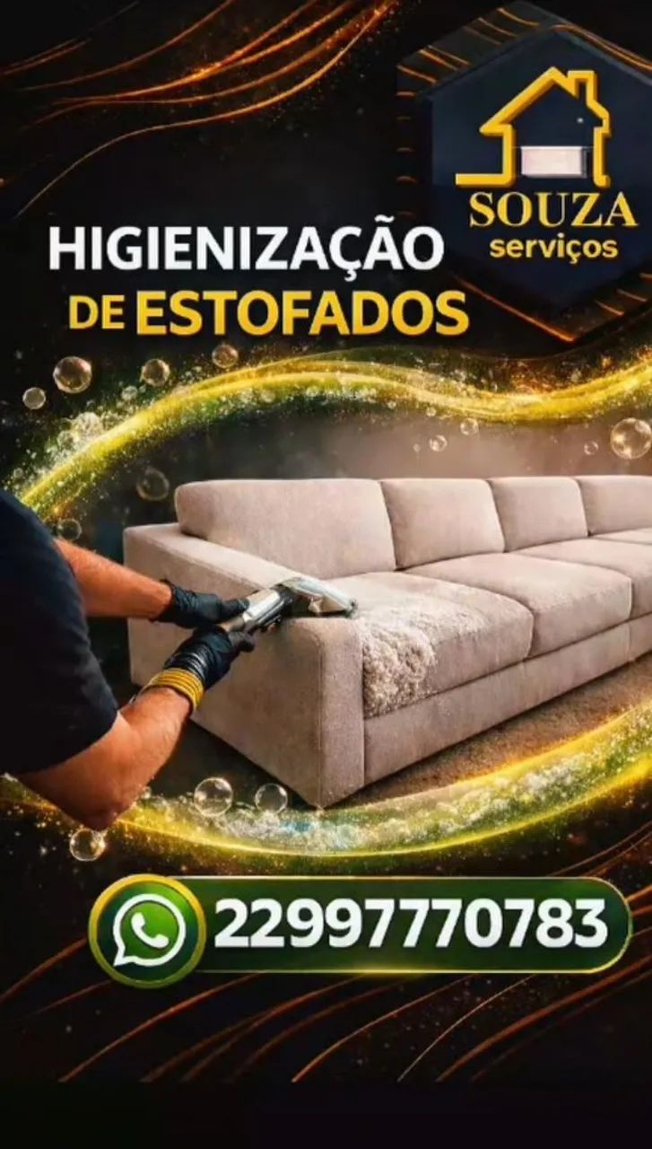 Limpeza e higienização de estofados 