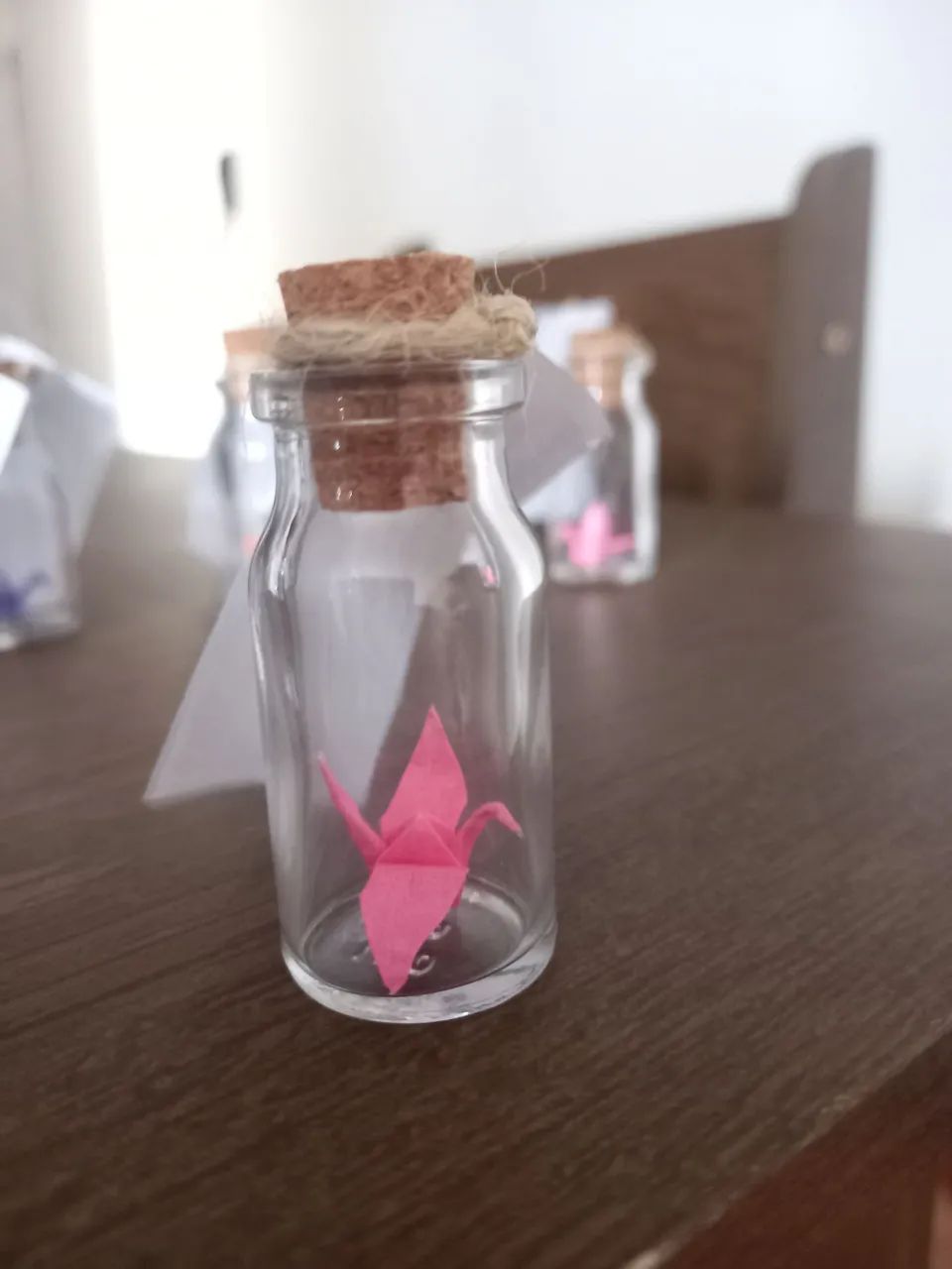 Lembrancinhas para festas e eventos: garrafinhas com mini tsurus  - Foto 4