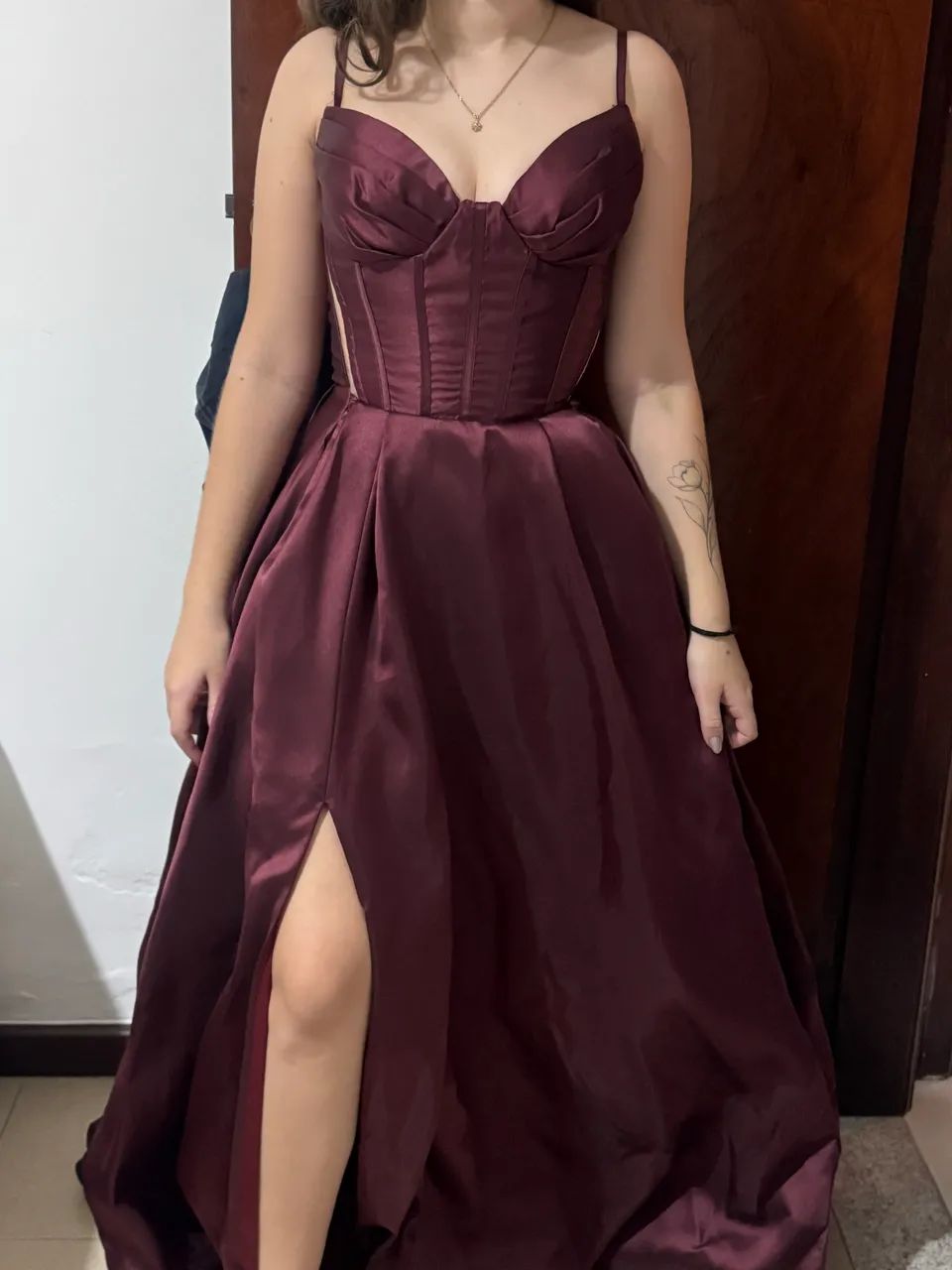 Vestido Longo Vinho P (Formatura)