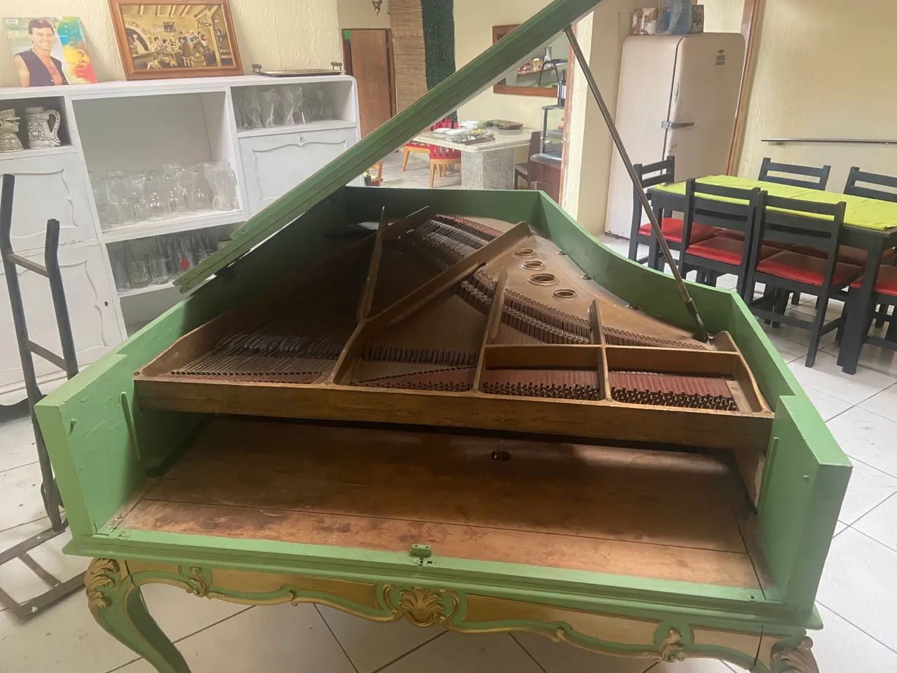 Piano Gáveau ano 1900 sem teclado  - Foto 3