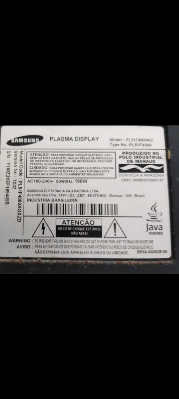  TV Samsung Plasma de 51 polegadas (Série F4000),