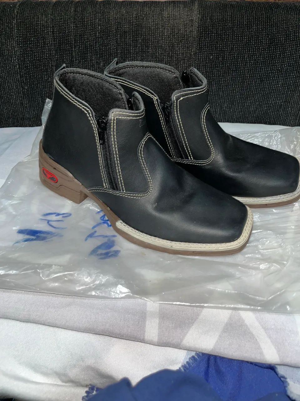 Botina couro legítimo N40 estilo contry  - Foto 2