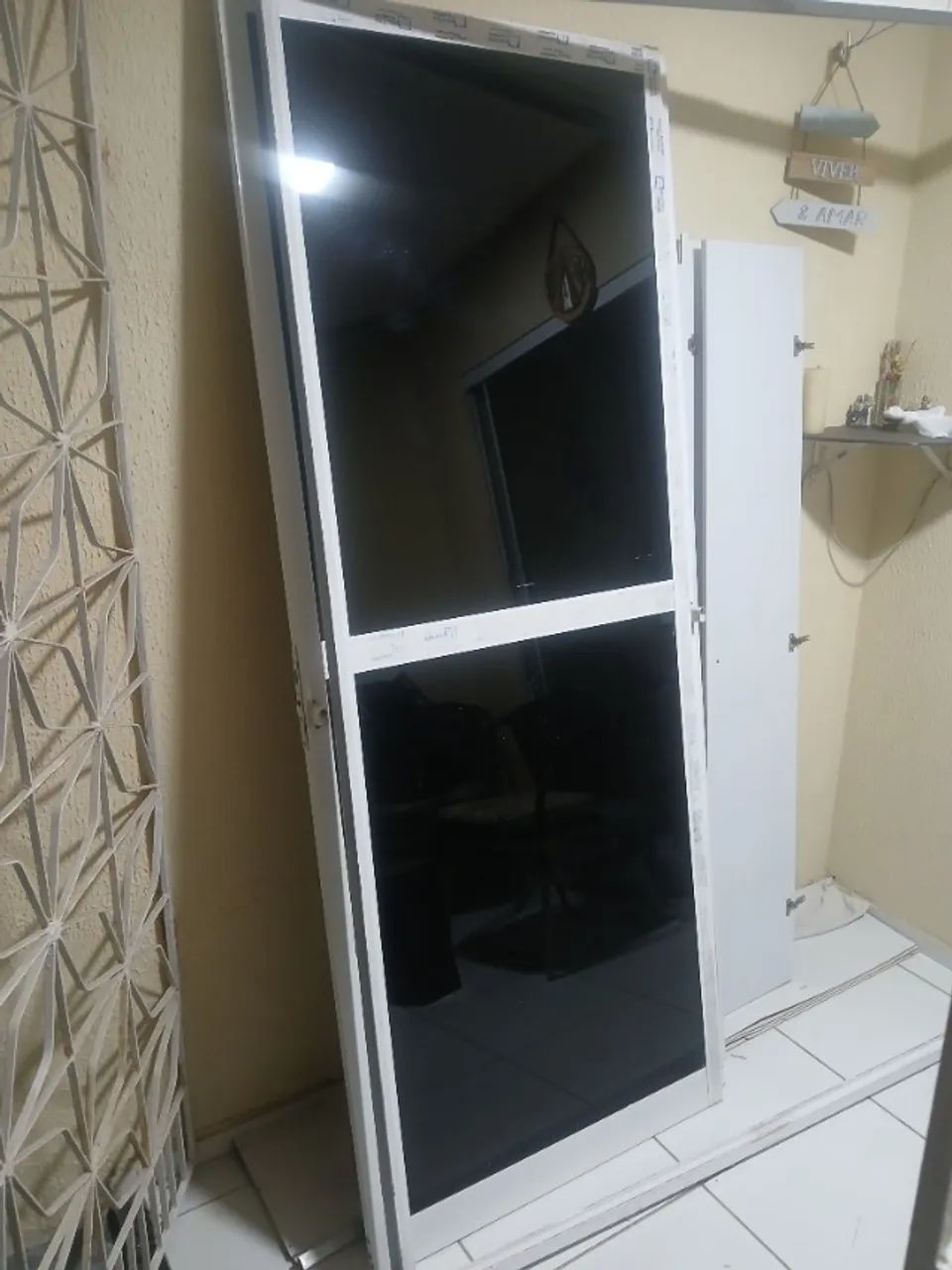 Porta Aluminio correr com película  - Foto 2