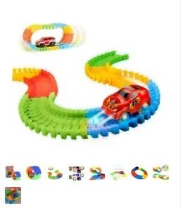 Pista de corrida com carrinho 
