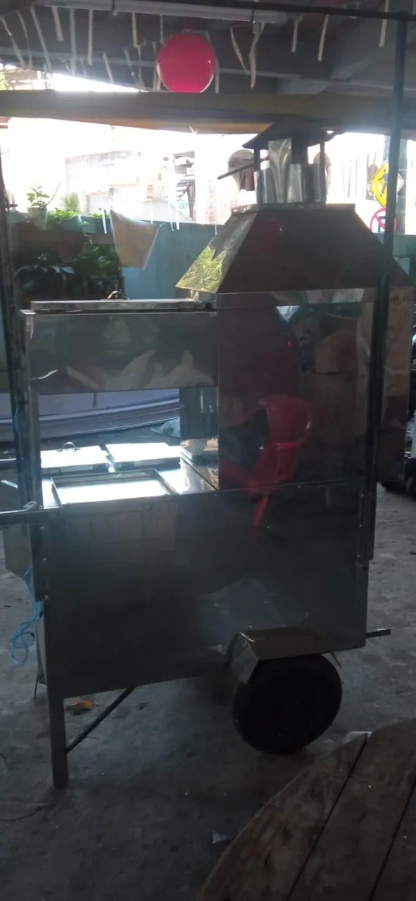 Carrinho de Churrasco Inox com Térmica, Chapa e 5 Coifas - Foto 5