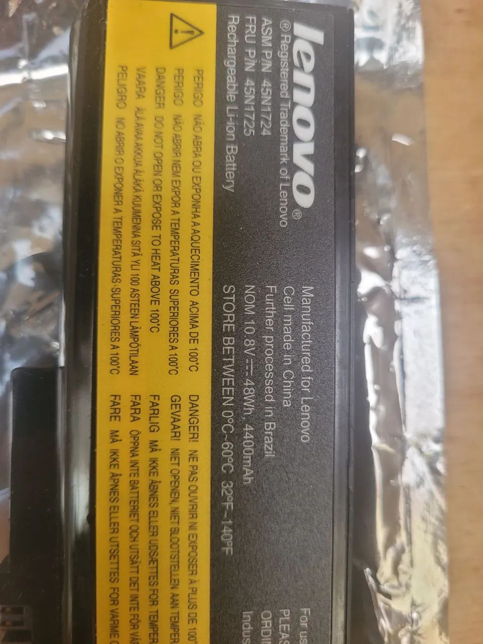 Bateria de notebook Lenovo 10.8v 48wh 45n1724 - Foto 2