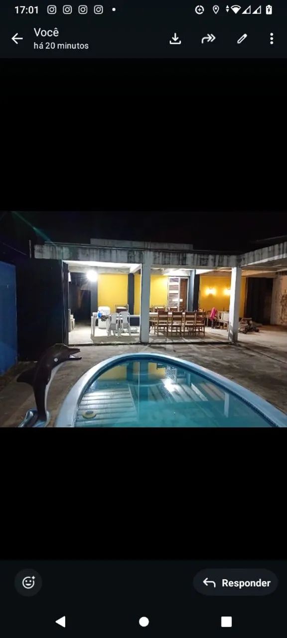 Vendo casa com piscina e aceito casa de menor valor como parte do pagamento.