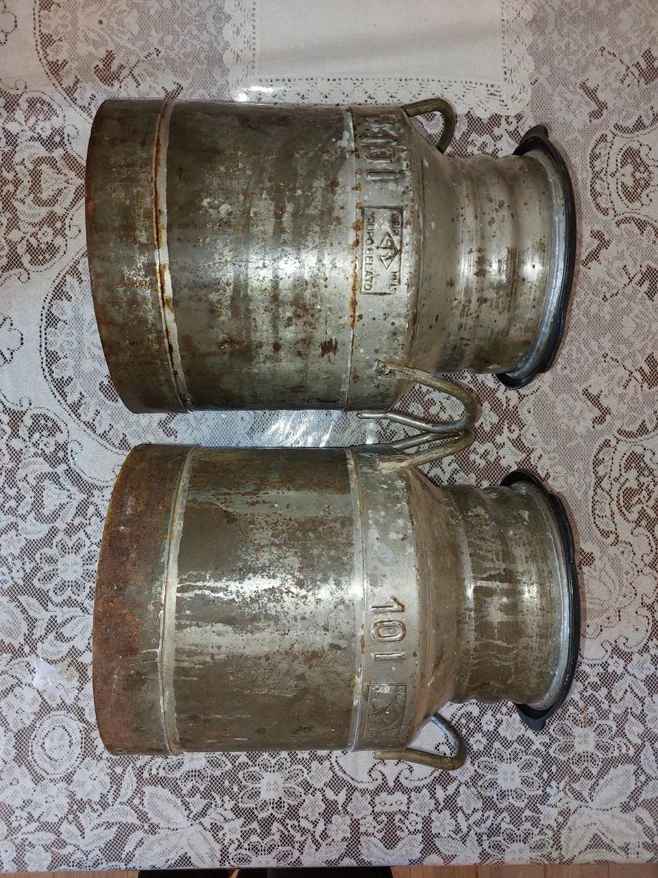 Latões 10 Litros Leite Antiguid Ferro 68x36cm  - Foto 3
