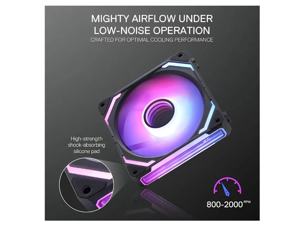 Kit com 3 Fans Redragon ARGB Infinity Mirror Pretas Interligáveis 120 mm - Foto 4