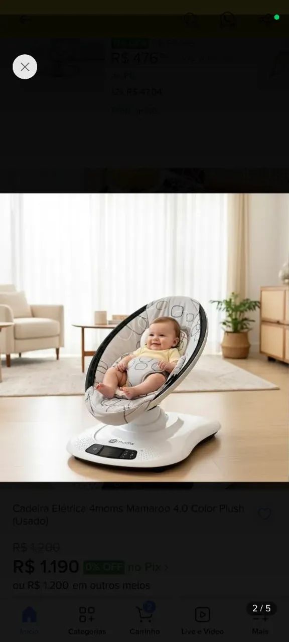 Cadeira de balanço 4Moms - Foto 3