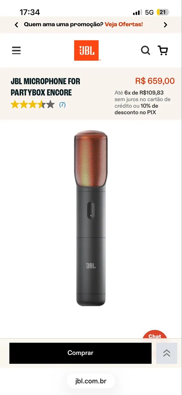 Microfone JBL original 