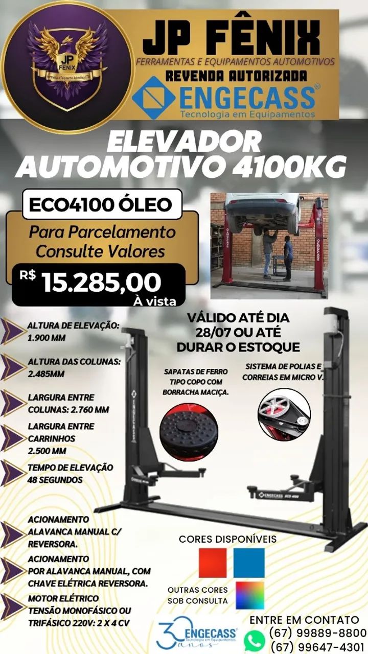 Elevador Automotivo 4100kg