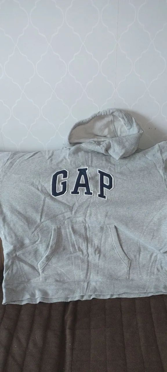 moletom gap cinza com capuz - Foto 4