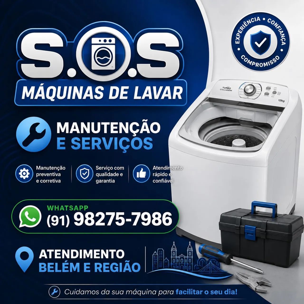 Serviços e manutenção de máquinas de lavar 