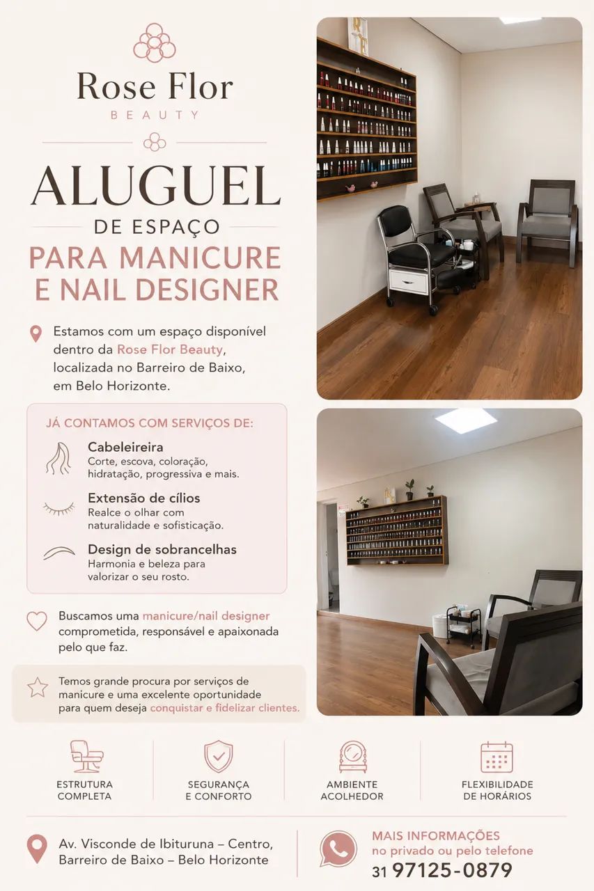 Vaga para Aluguel de Cadeira para Manicure/ Nail Design  - Foto 4