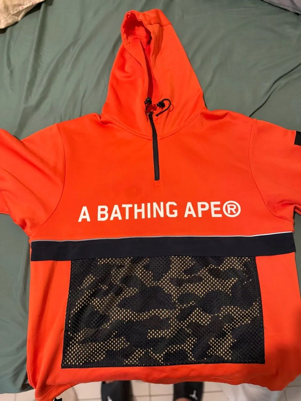 Moletom BAPE 1st Camo Pocket Laranja