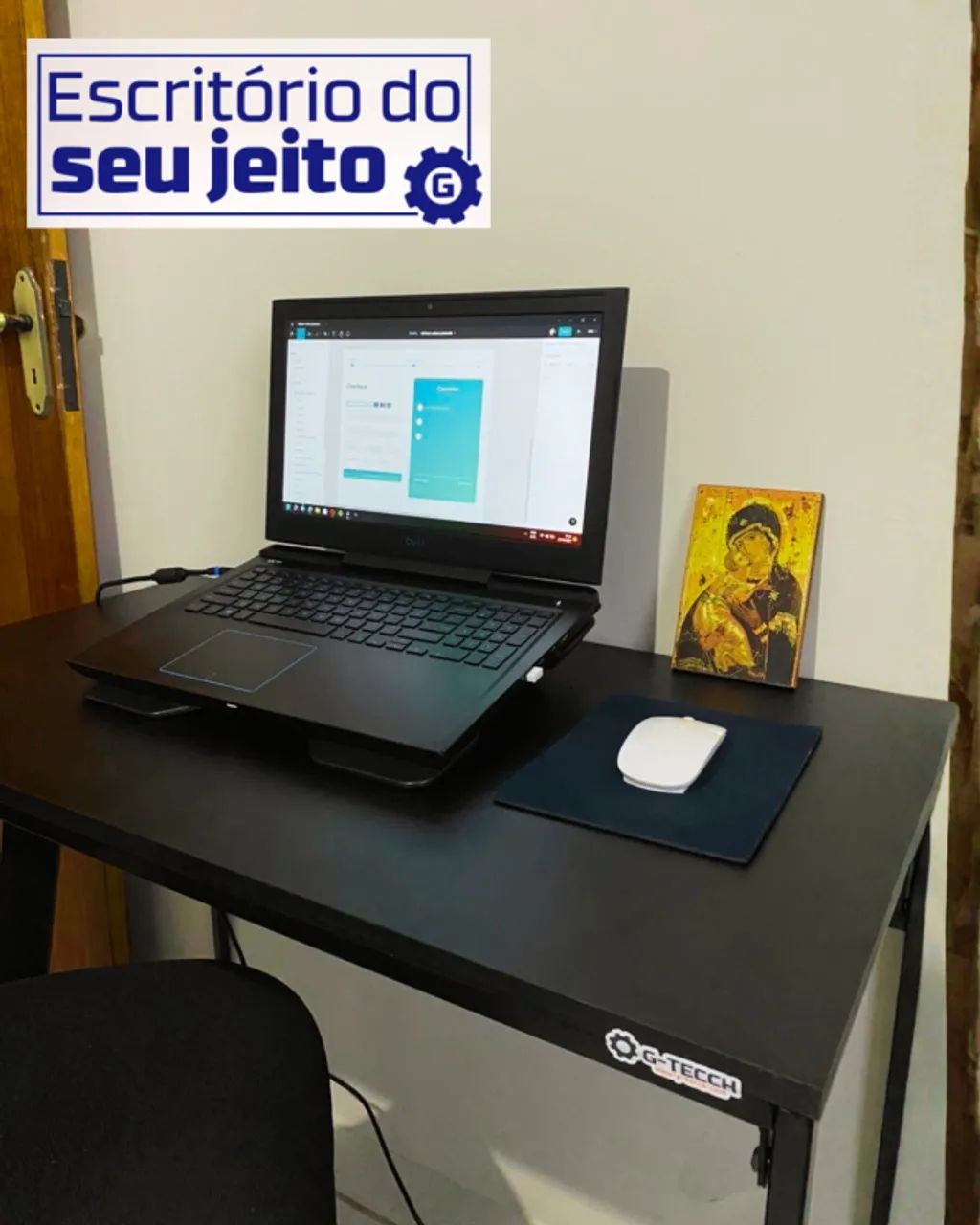 Birô Industrial NOVA Mesa Multiuso para Notebook Computador de Estudo Escritório Office - Foto 3