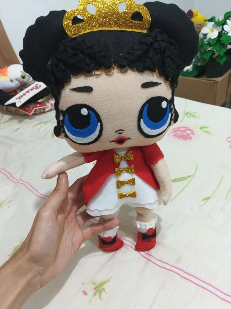 Boneca moranguinha artesanal feltro - Foto 2