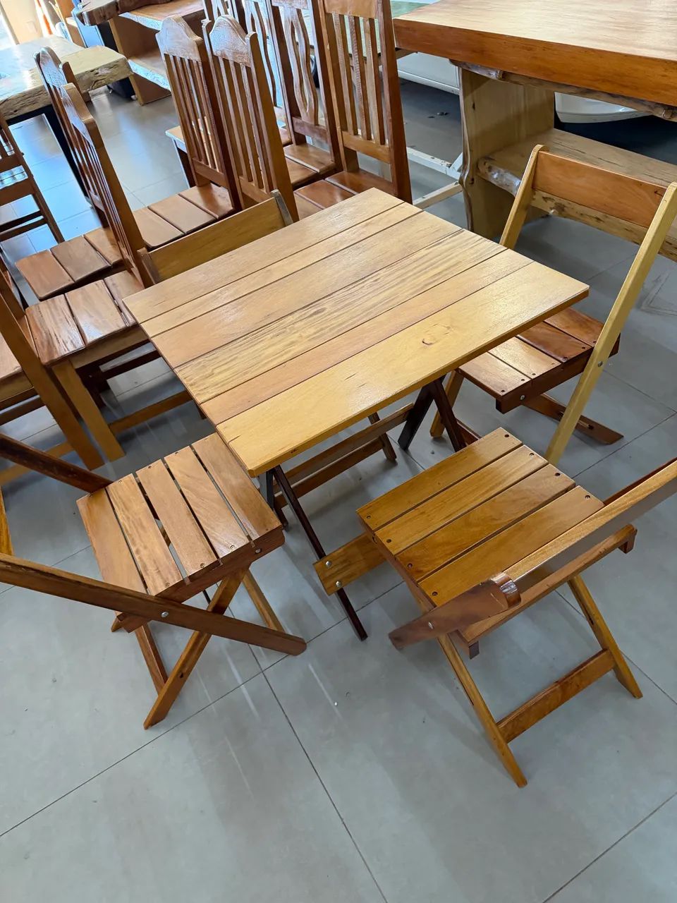 Conjunto de mesa dobrável  - Foto 2