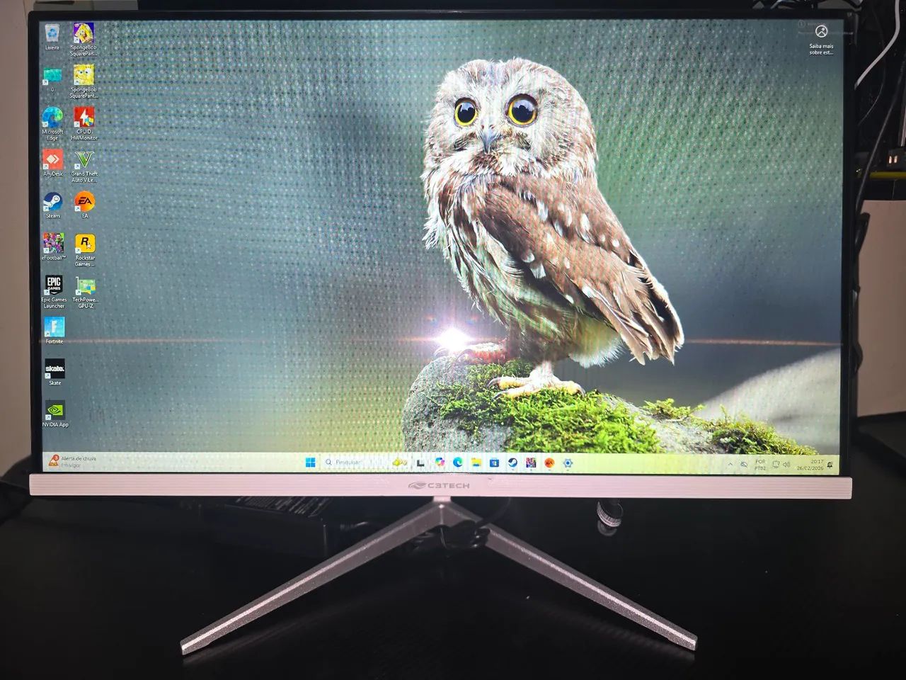 Monitor Gamer Branco 100hz LED VA 24" MR-240WH C3Tech