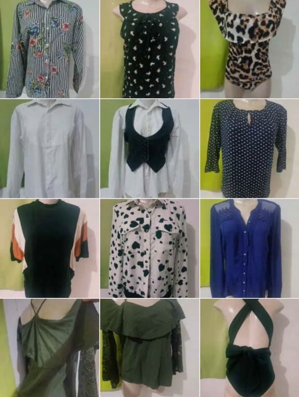 Roupas femininas variadas 