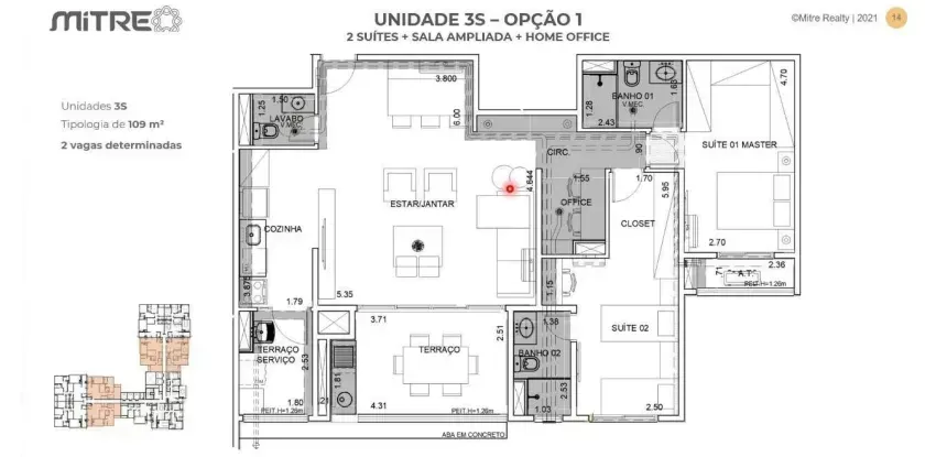 PLANTA 109m²